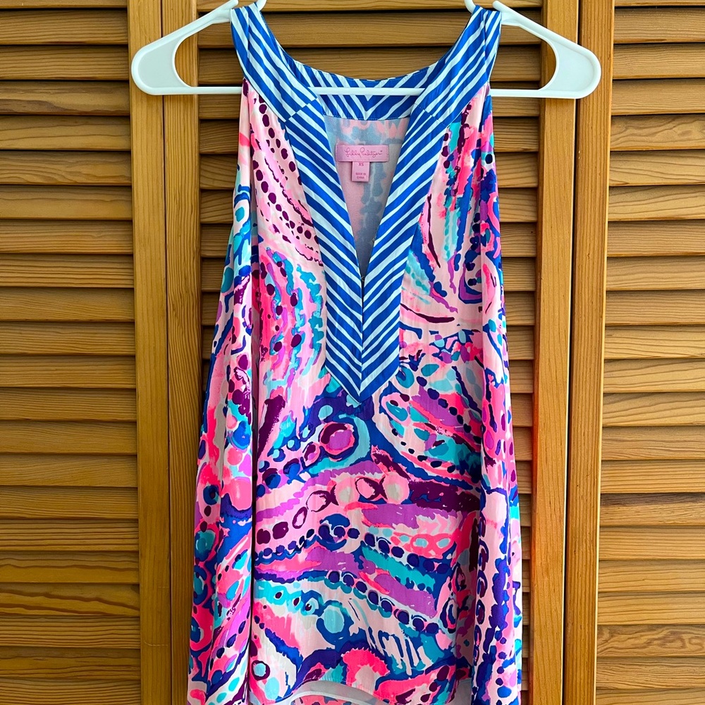 Lilly Pulitzer silk halter tank